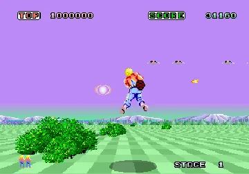 Space Harrier screen shot game playing